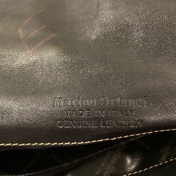 Marino Orlandi Black Leather Satchel Shoulder Bag